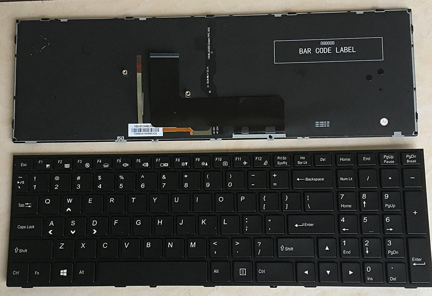 EJTONG New for Clevo P650SG P655SG P650SE P655SE P651SG P651SA P651SE P650RE3 P650RE6 P650RG P670RE3 P670RG P670SG Laptop Gaming Keyboard US Backlit Black with Frame