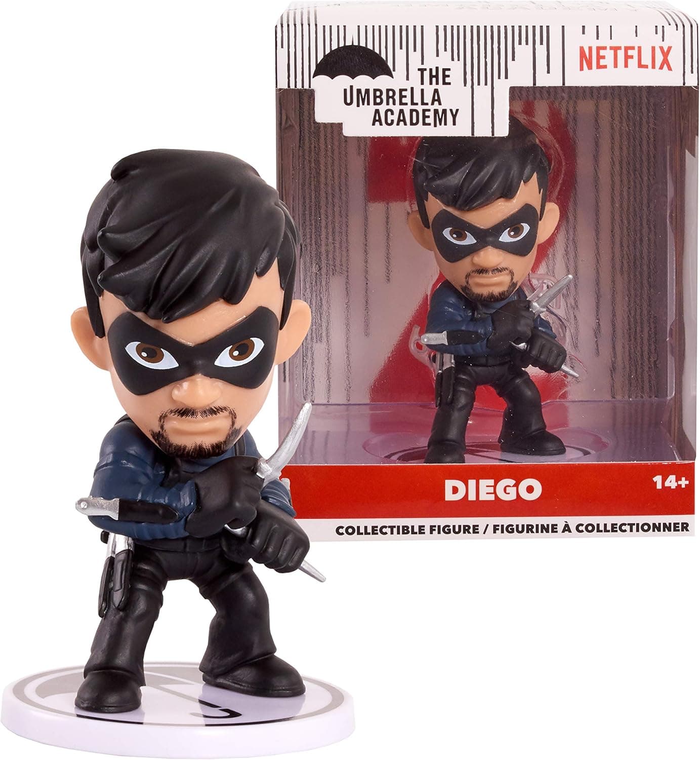 Just Play The Umbrella Academy 3” Stylized Collectible Figure- Diego, Multi-Color