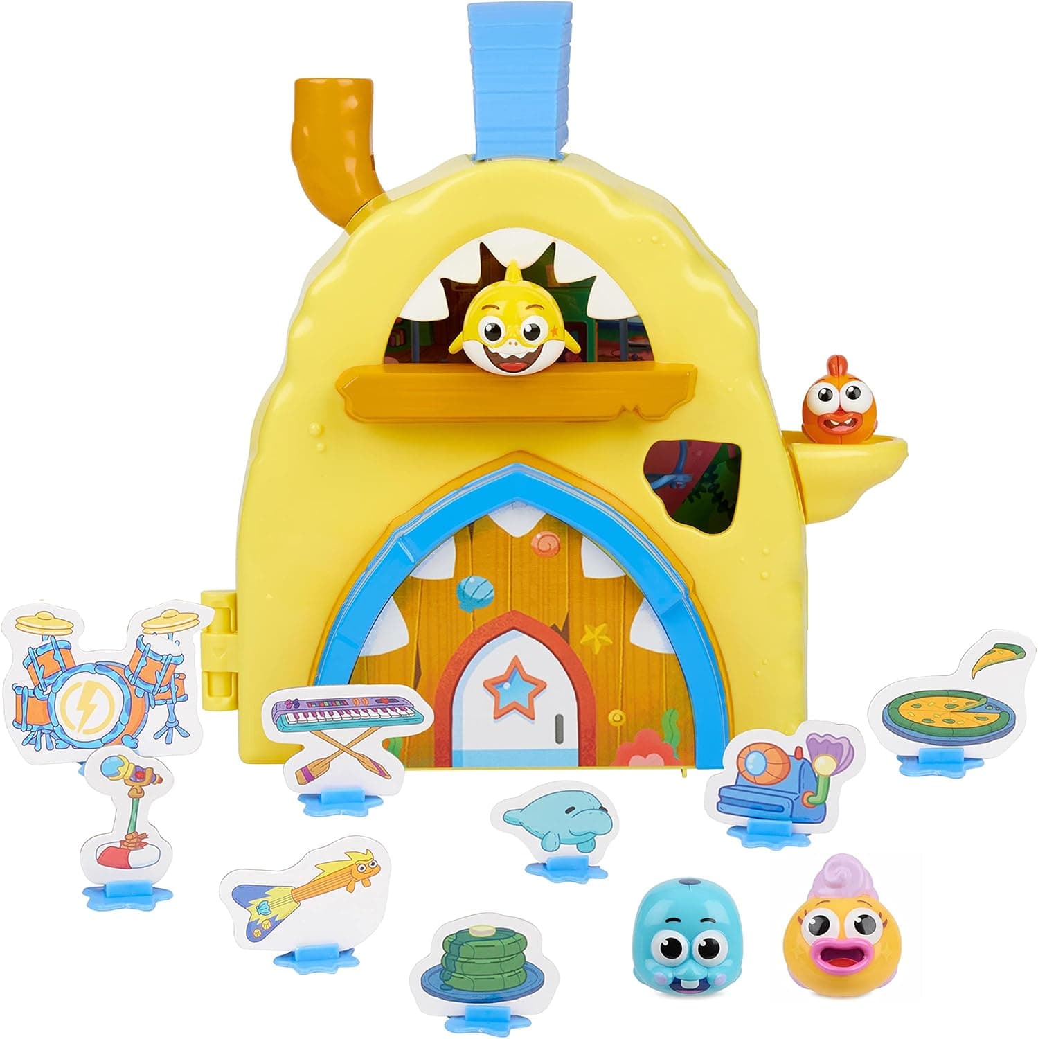 WowWee Baby Shark's Big Show! Shark House Playset – Interactive Toddler Playset – Includes Extra Baby Shark Friends Goldie and Hank - Amazon Exclusive
