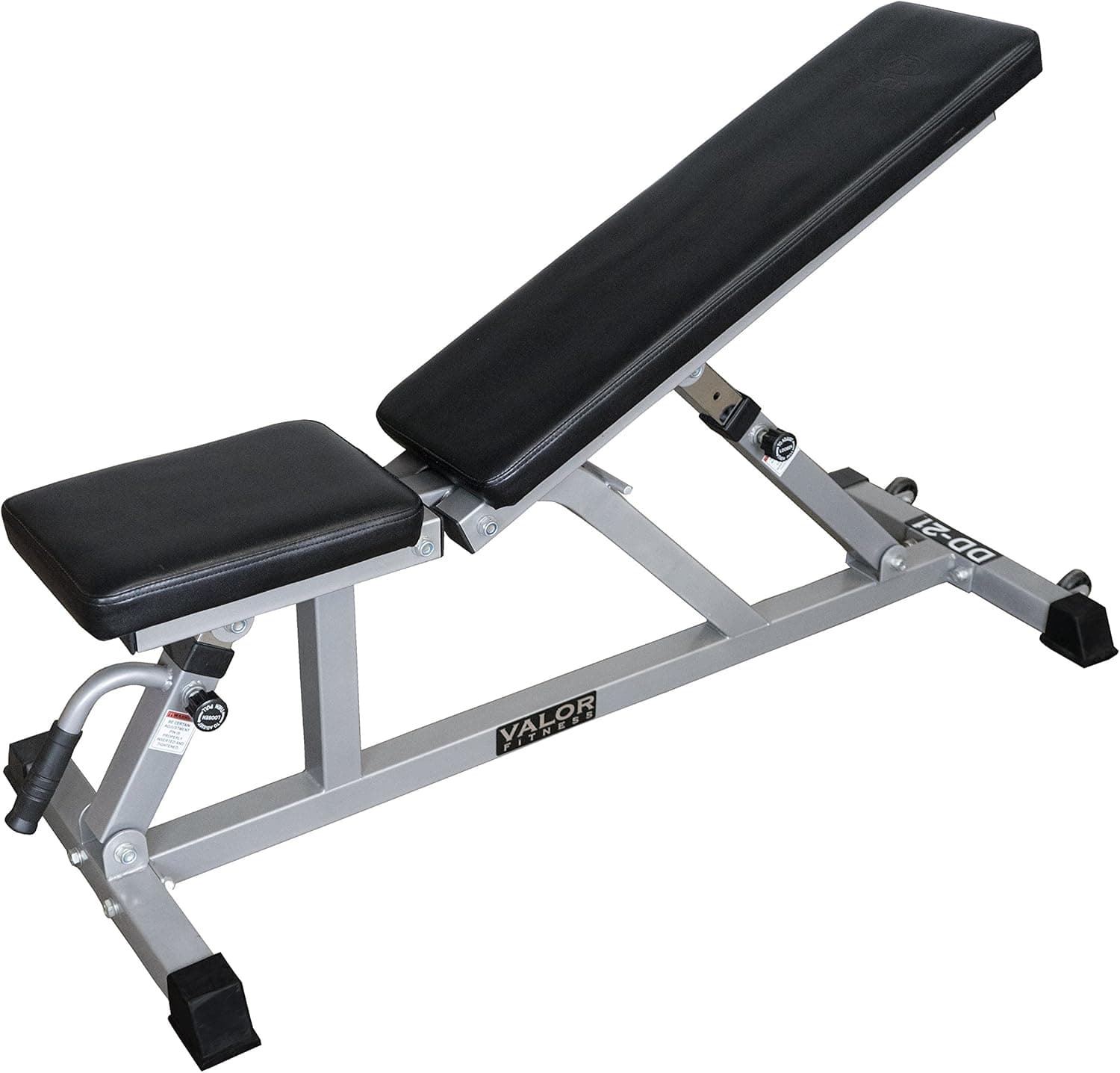 Valor Fitness Adjustable Weight Bench for Flat or Incline Bench Press with Wheels DD-21 Workout Benches for Home