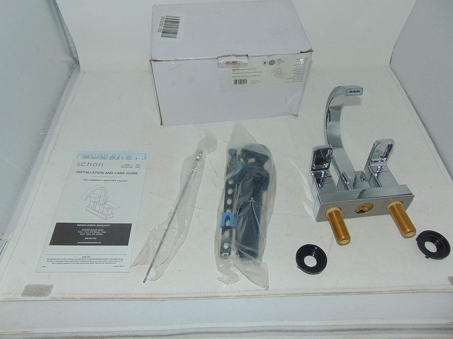 Schon Marx 4 in. Centerset 2-Handle High-Arc Bathroom Faucet in Chrome HD67750W-6001