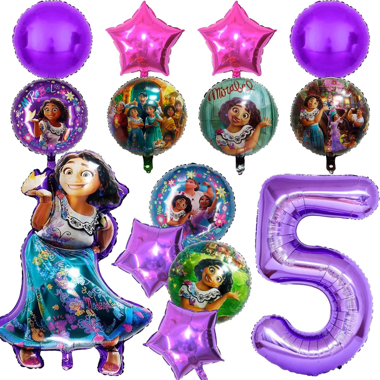 DoYay For Encanto Party Decor Supplies Balloons Set (5) Purple DoYay3611 0