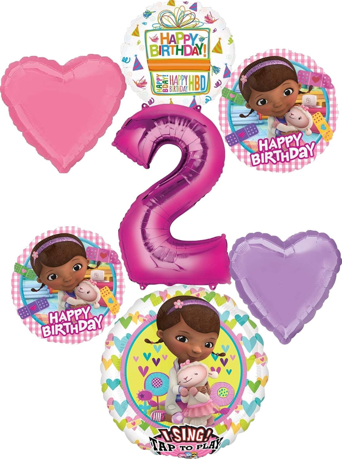 Mc Stuffins Party Supplies 2nd Birthday Sing A Tune Balloon Bouquet Decorations