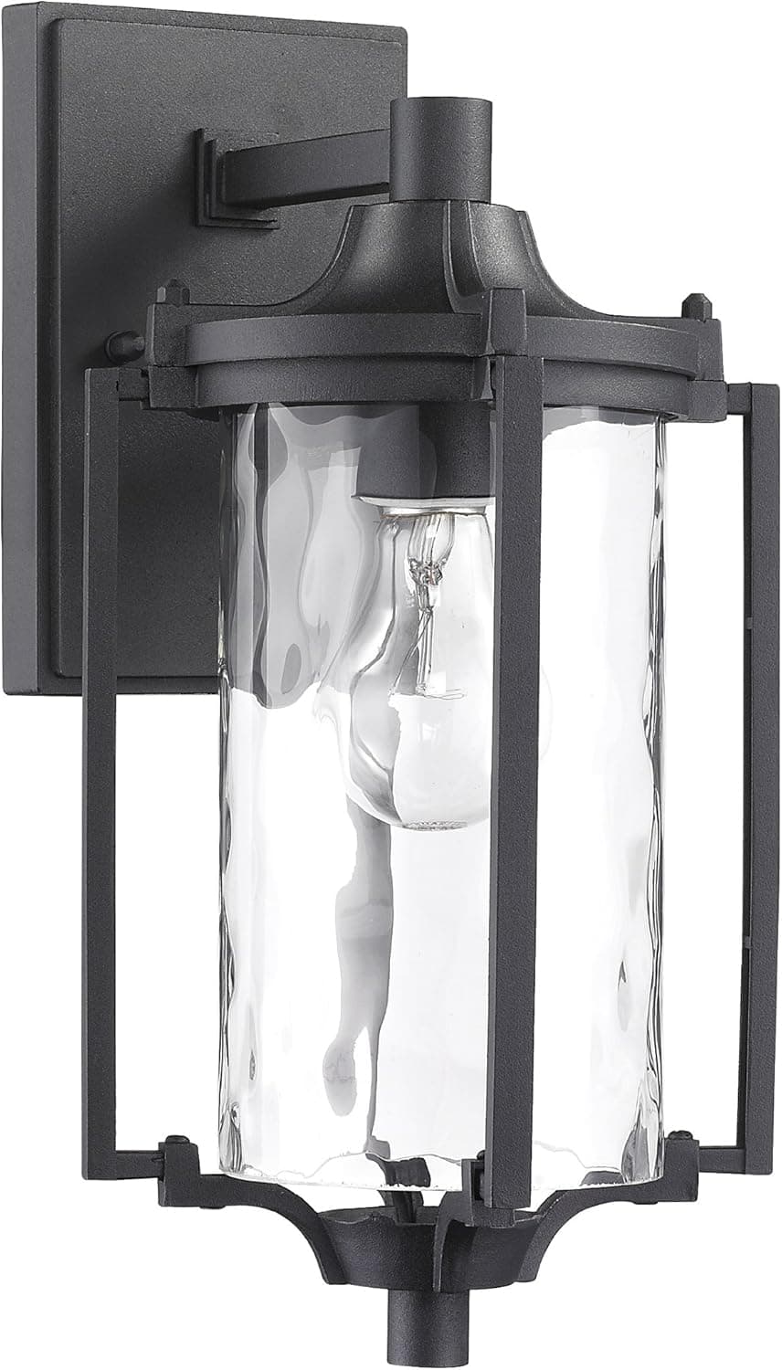 Chloe Lighting CH22024BK14-OD1 "Chatelet" Transitional 1-Light Black Outdoor Wall Sconce 14" Height
