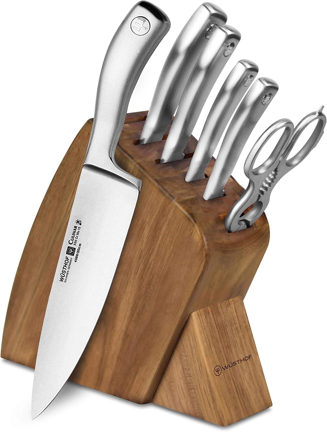 Wusthof Culinar 7-piece Acacia Slim Knife Block Set
