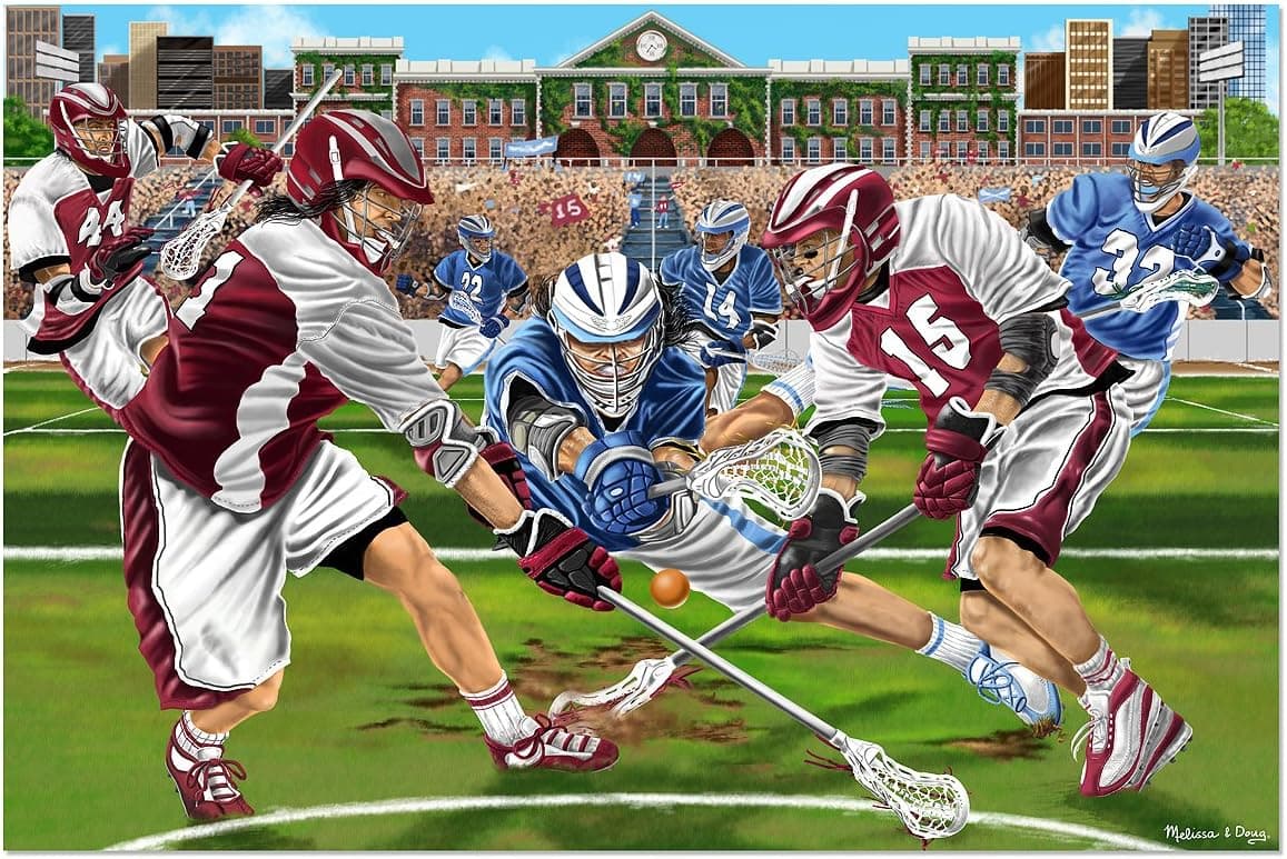 Melissa & Doug Lacrosse Game Jumbo Jigsaw Floor Puzzle (48 pcs, 2 x 3 feet)