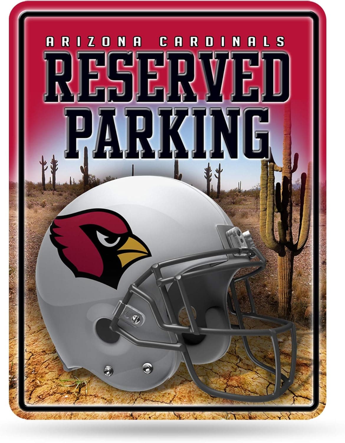 NFL Football Metal Parking Sign 8.5" x 11" - Great for Man Cave, Bed Room, Office, Home Décor