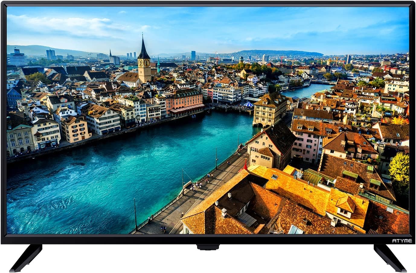 ATYME 32-inch Class 60Hz 720p HD LED TV Flat Screen 1*USB 3* HDMI 1*VGA ARC Dual Channel 8W Speakers Monitor Television 320GM5HD