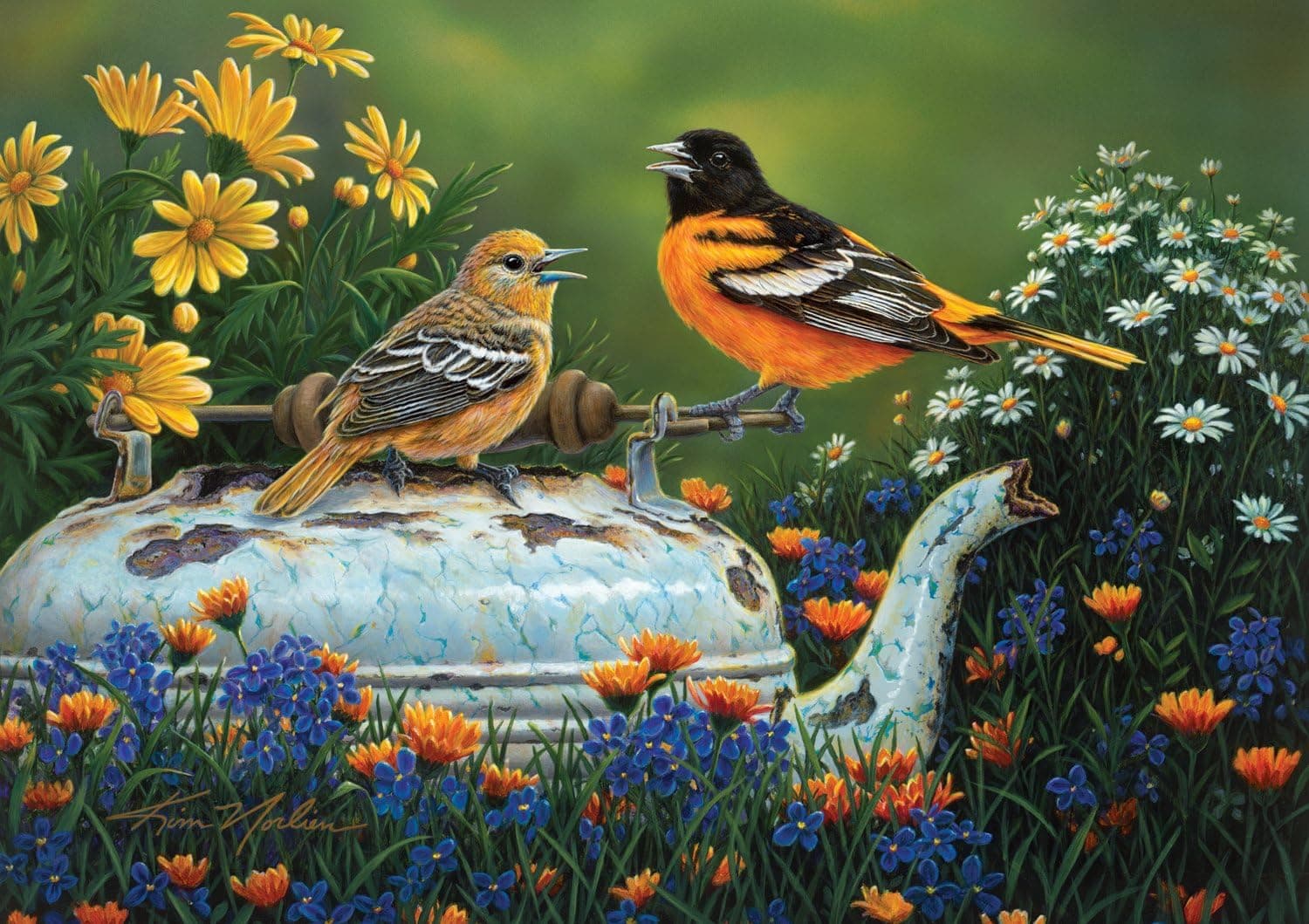 Buffalo Games - Kim Norlien - Tea Time - 300 Large Piece Jigsaw Puzzle