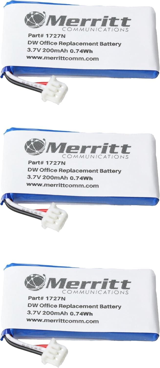 Replacement Battery for Sennheiser OfficeRunner, DW Pro 1, DW Pro 1, and SD Series Wireless Headsets- 3 Pack