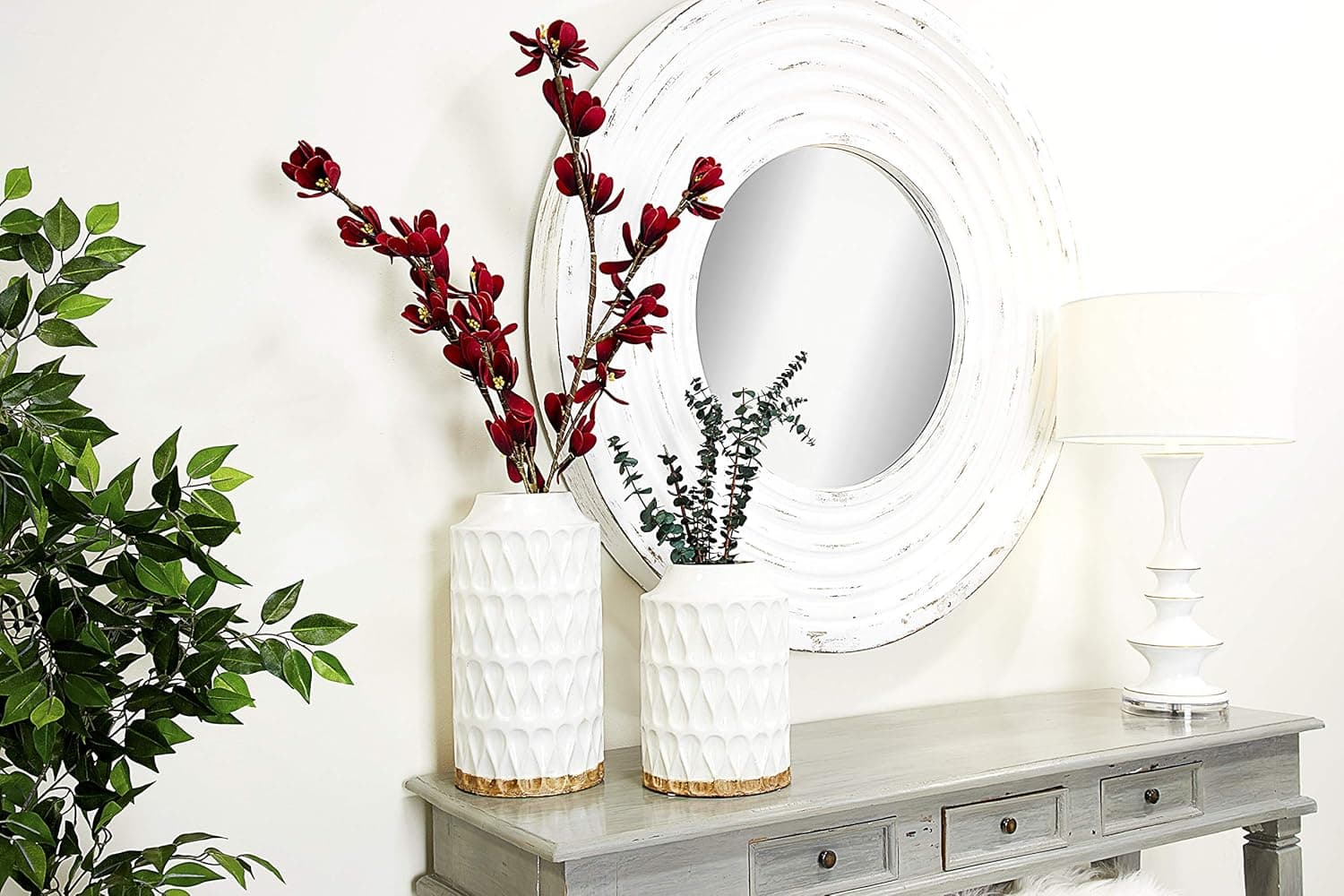 Deco 79 Wall Round Mirror, 45"