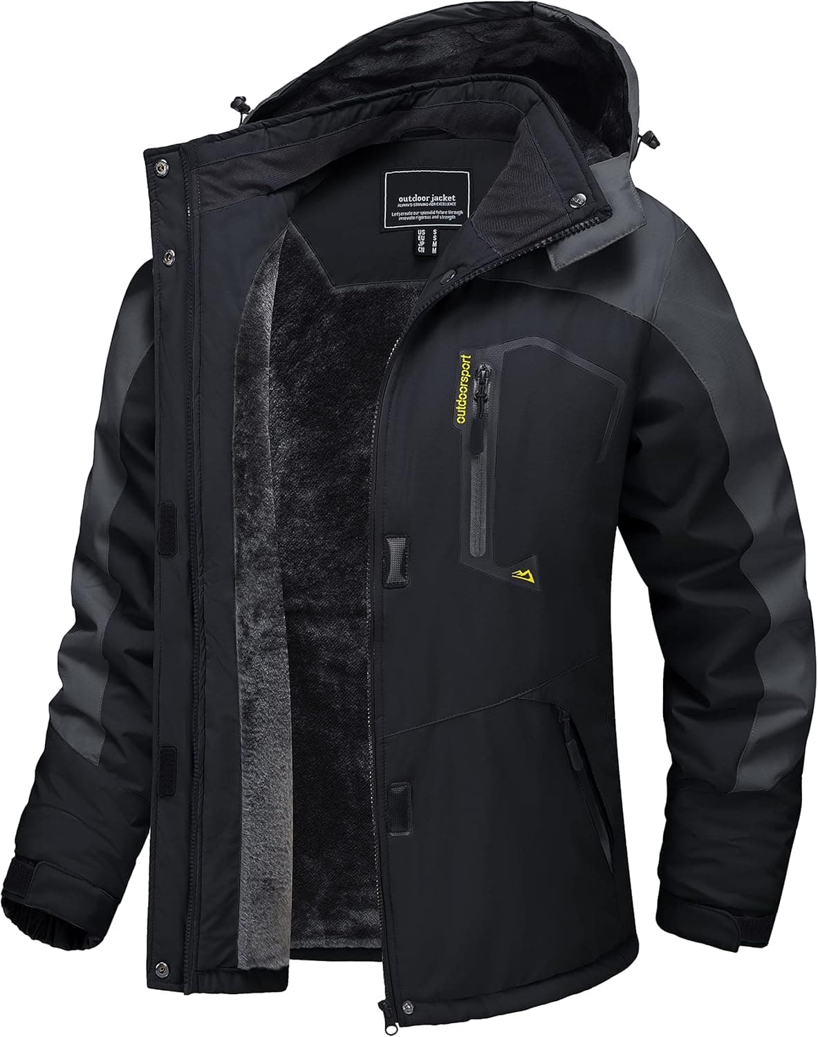 TACVASEN Women's Waterproof Ski Jacket Hooded Fleece Lined Warm Winter Jacket Snow Coat Mountain Windproof Rain Windbreaker