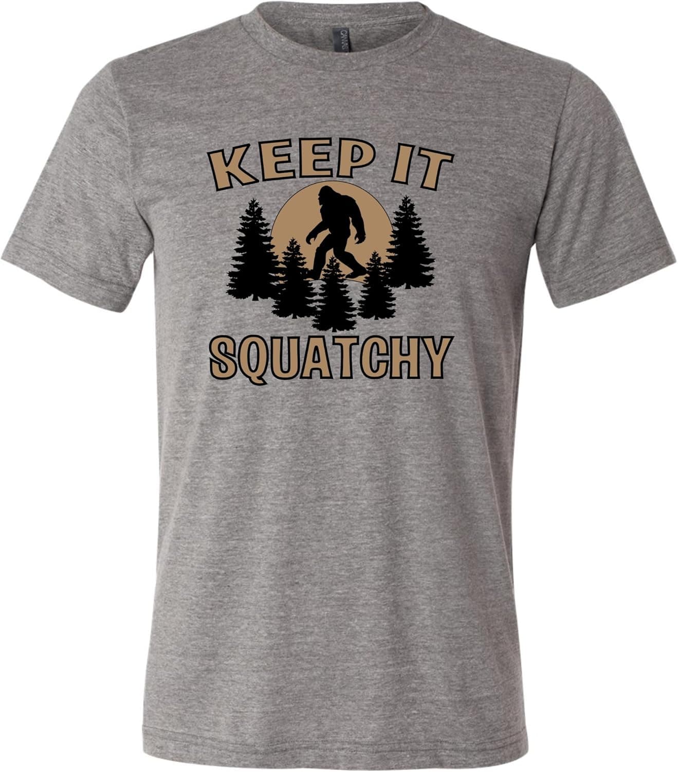 X-Large Grey Adult Keep It Squatchy Bigfoot Sasquatch Triblend Short Sleeve T-Shirt