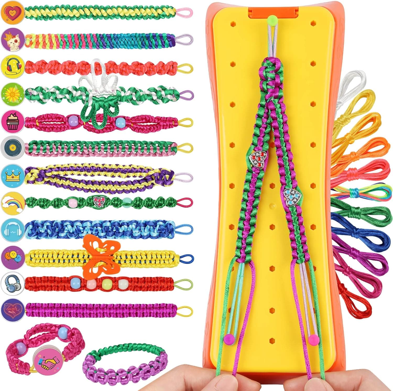 Friendship Bracelet Making Kit for Girls,DIY Bracelet Maker Kit for Kids Age 8-12, Colorful Jewelry Arts Craft Birthday Christmas Gifts Toys for Teen Girls