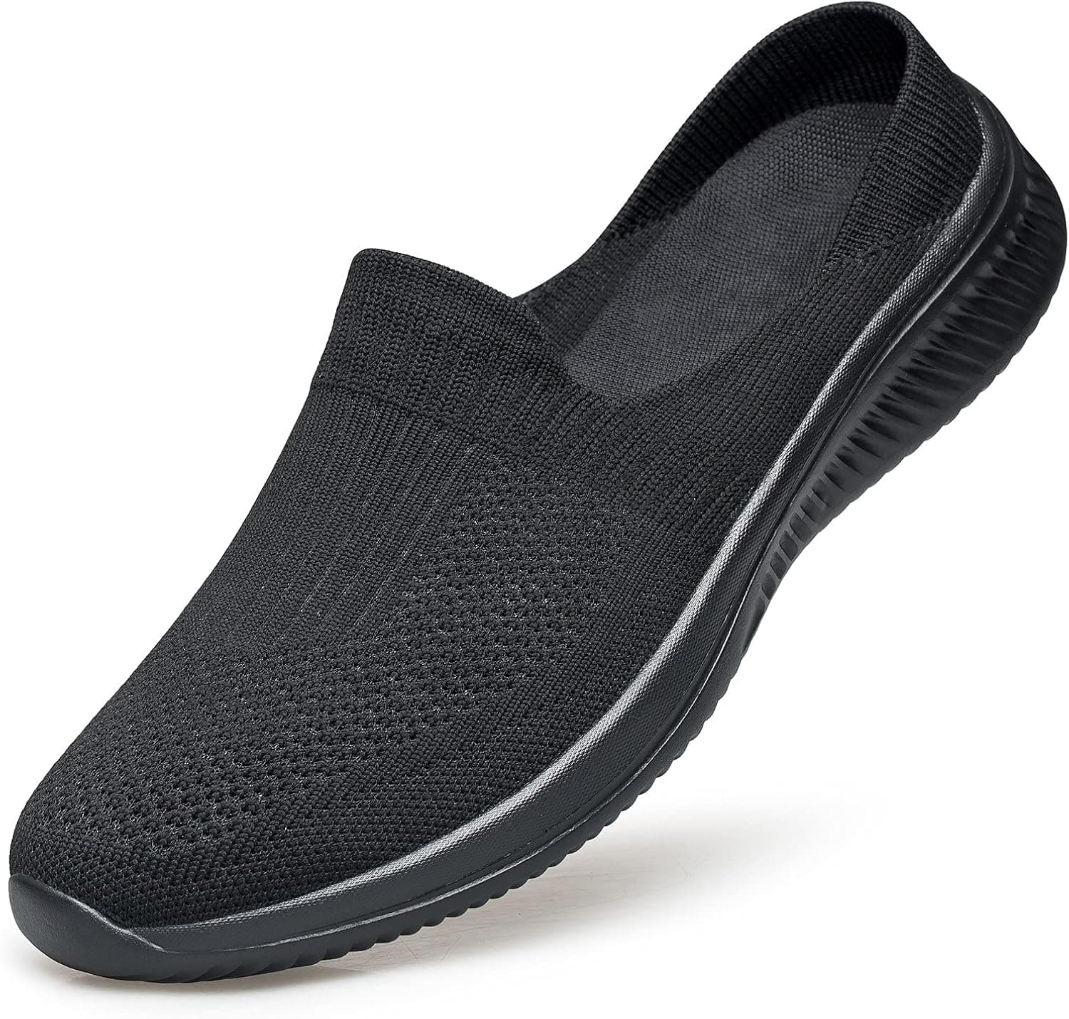 ADQ Women Shoes Slip-On Sneakers Mules Slippers Loafers Casual Lightweight Black