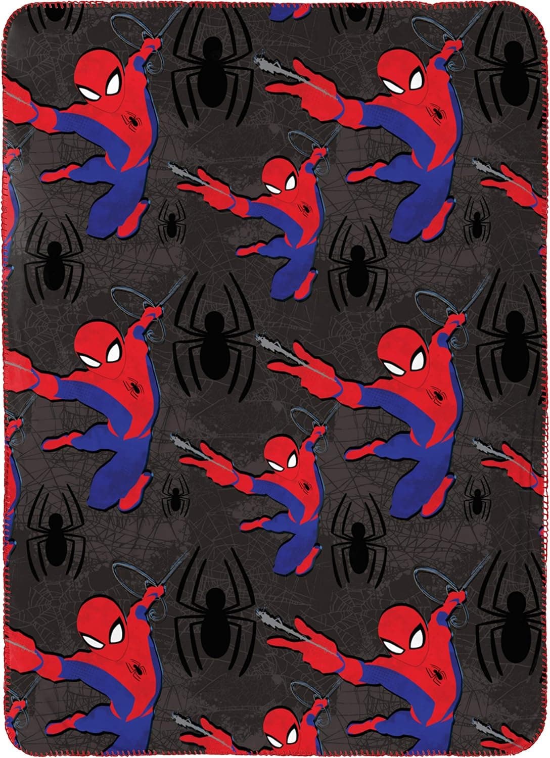 Jay Franco Marvel Spiderman Travel Blanket - Measures 40 x 50 inches, Kids Bedding Features Spiderman - Fade Resistant Super Soft Fleece - (Official Marvel Product)