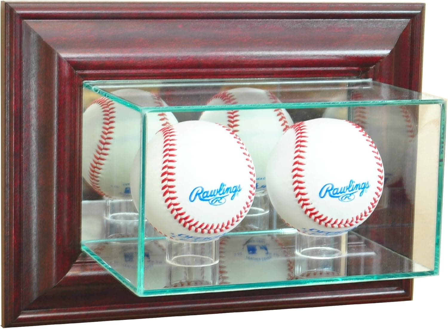 Perfect Cases MLB Wall Mounted Double Baseball Glass Display Case