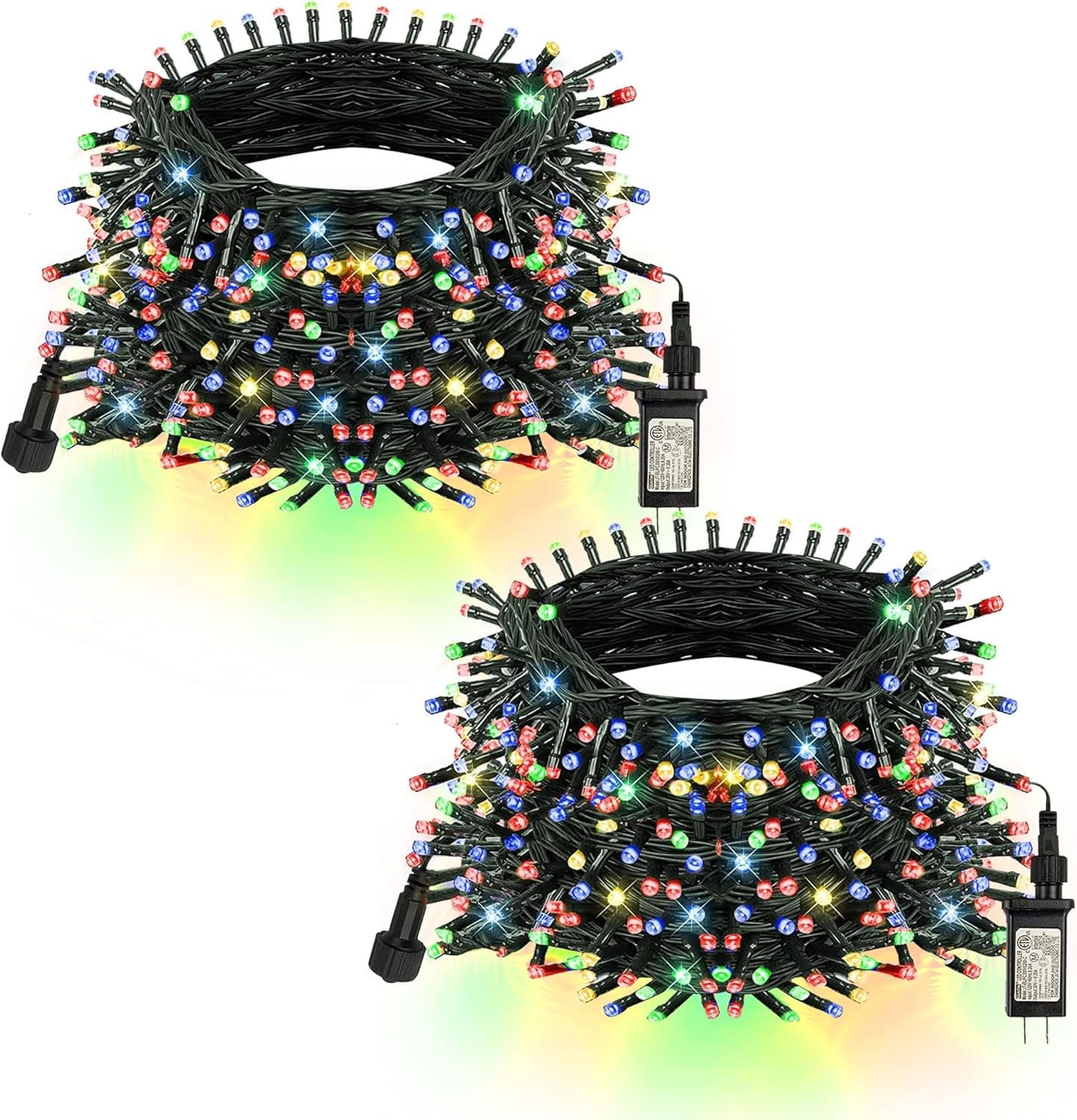 TW SHINE Christmas Lights, 400 LED 132FT Outdoor Christmas Lights Plug in with 8 Modes, Waterproof Multi Colored Christmas Lights Outdoor, Indoor Xmas Decorations for Party Yard Decor