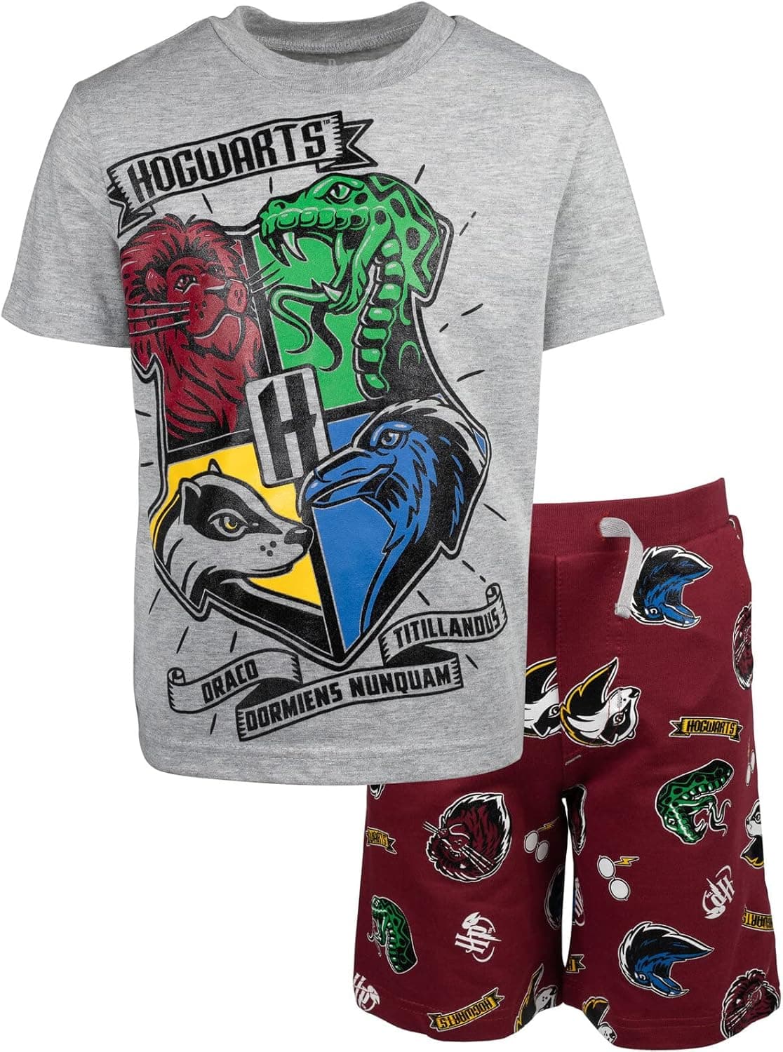 Harry Potter Graphic T-Shirt & French Terry Shorts Set