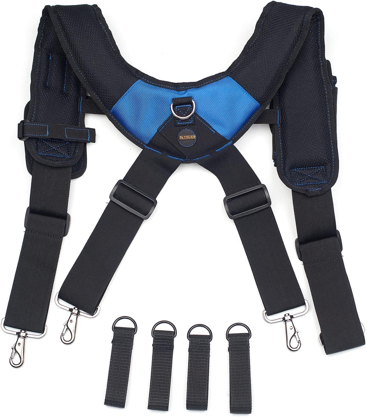 Dr.TOUGH Magnetic Suspenders Work Suspender Heavy Duty Tool Belt Suspender with Large Moveable Phone Holder