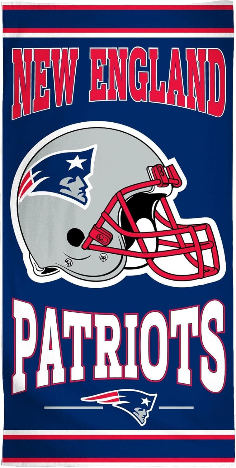 WinCraft NFL New England Patriots Fiber Beach Towel, 30" x 60"