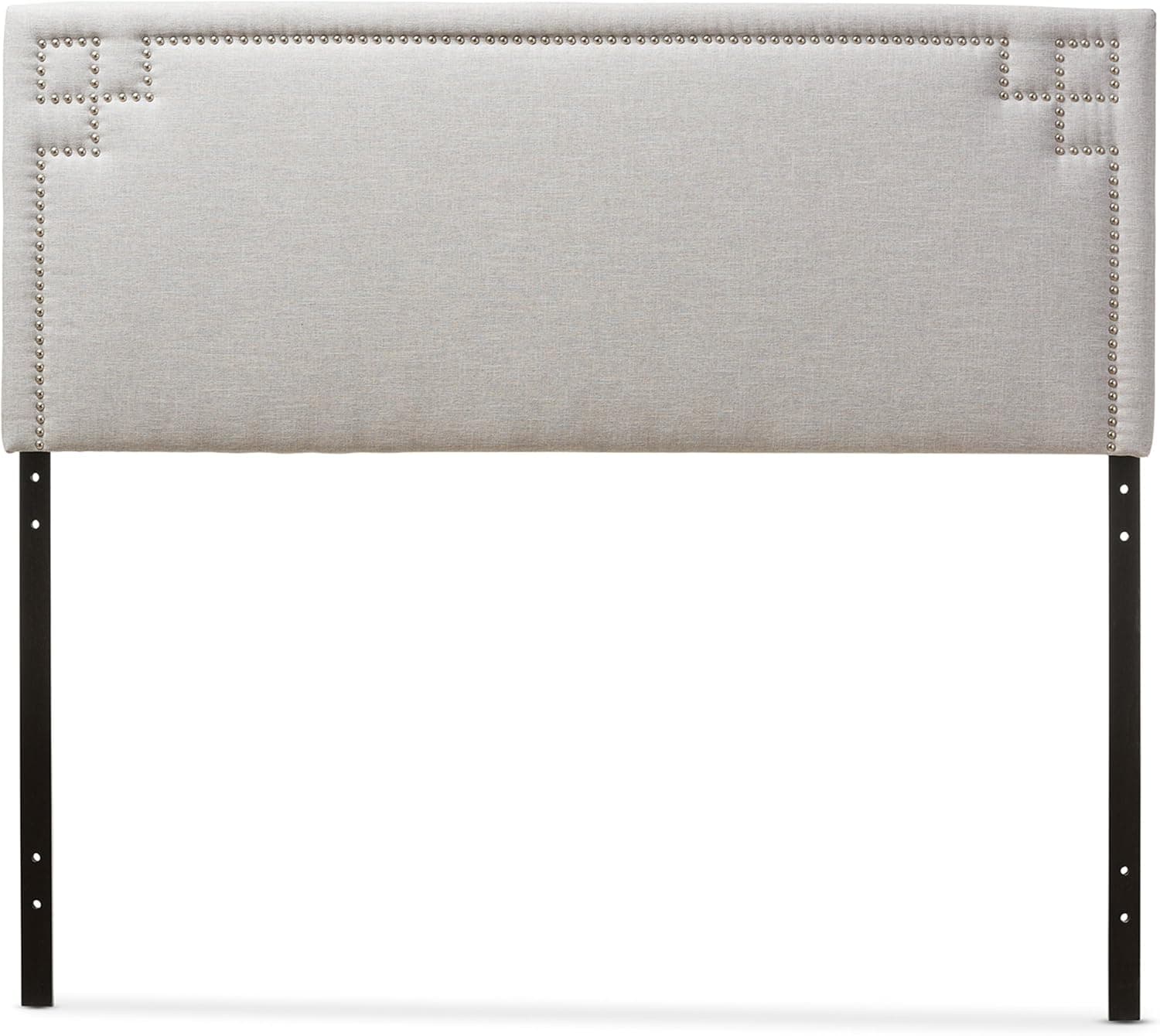 Baxton Studio Geneva Modern and Contemporary Greyish Beige Fabric Upholstered Queen Size Headboard