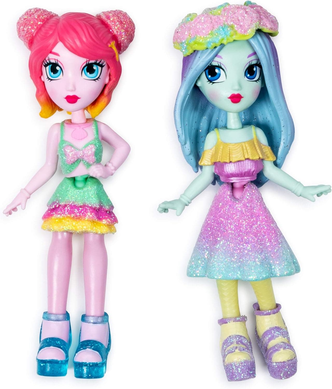 Off the Hook Style BFFs, Brooklyn & Alexis (Spring Dance), 4" Small Dolls with Mix & Match Fashions & Accessories, for Girls Aged 5 & Up