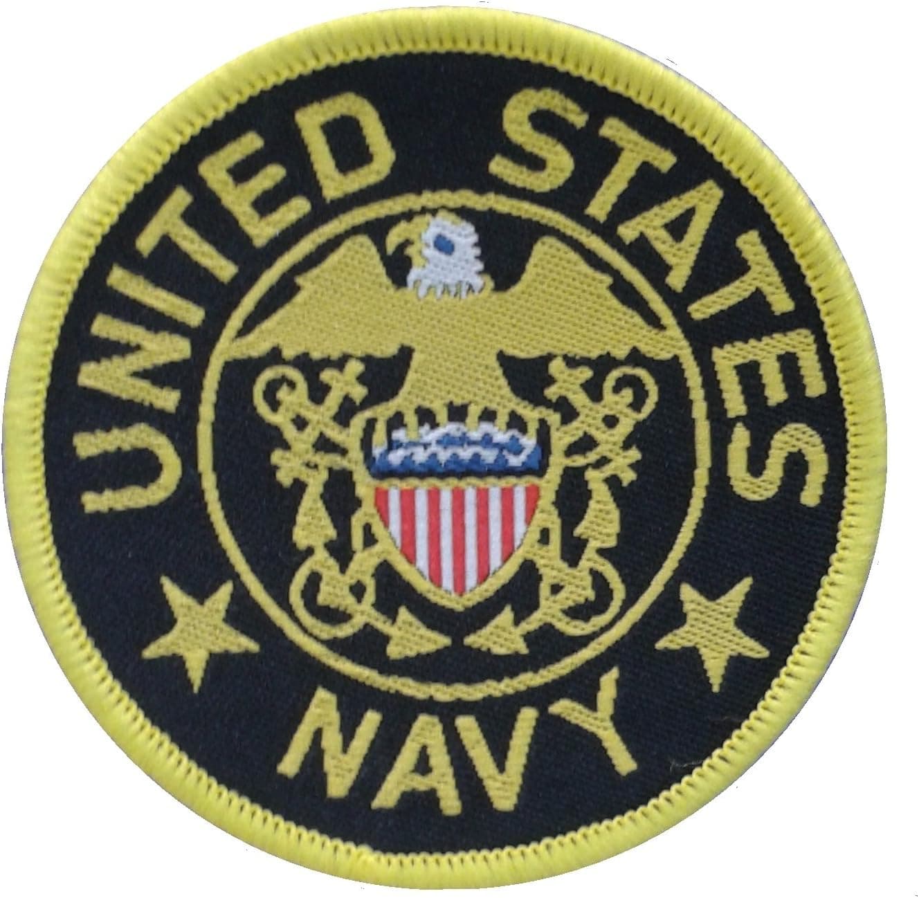 2 pieces US Navy SEW ON Patch Fabric Applique Motif United States Army Armed Forces Military Navy Decal dia. 2.4 inches (6 cm)