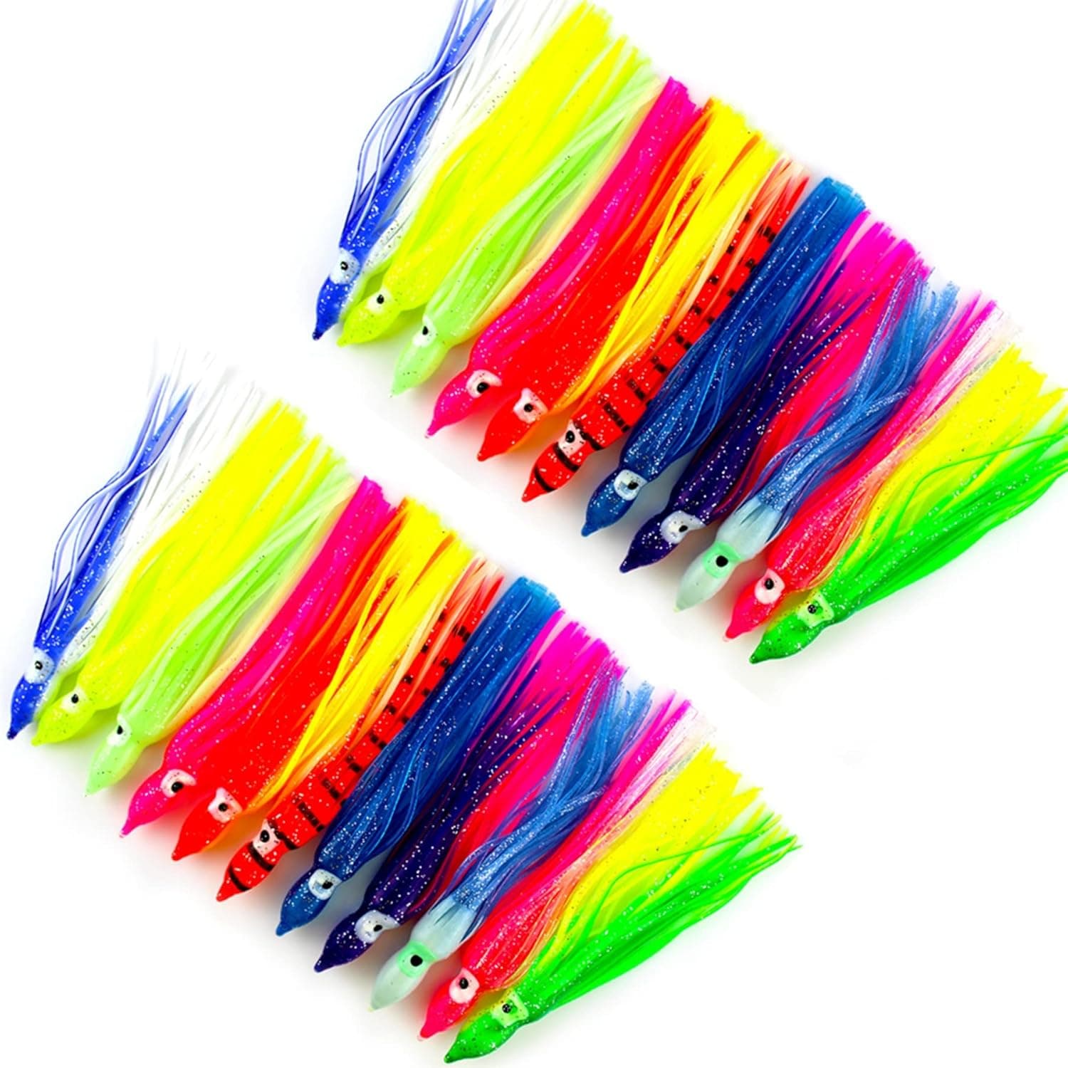 Lonkiktik Silicone Jig Skirts,Orange (red)