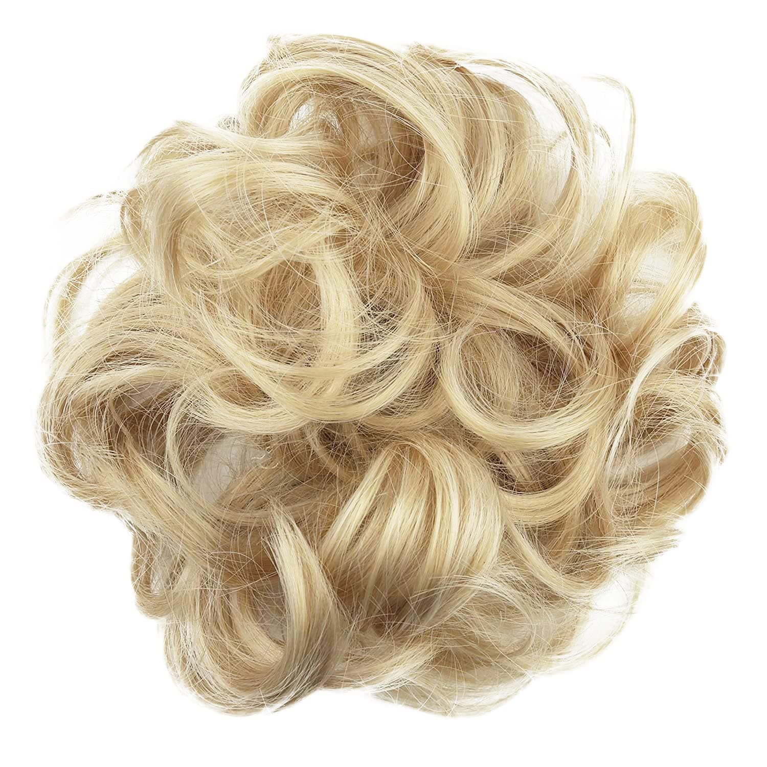 CAISHA by PRETTYSHOP Messy Scrunchie Bun Voluminous Wavy Hairpiece Heat-resistant Synthetic Fibres Blond Mix G28A