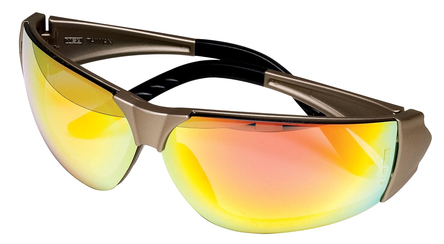 MSA 10070921 Easy-Flex Sightgard Impact Resistant Outdoor Safety Glasses, Rich Orange Mirrored Lens
