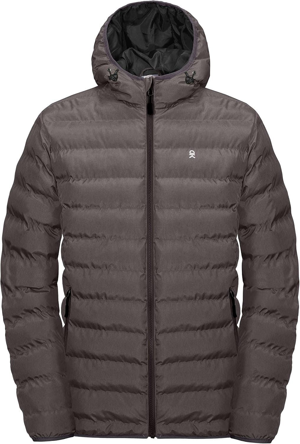Little Donkey Andy Men's Warm Waterproof Puffer Jacket Hooded Windproof Winter Coat with Recycled Insulation
