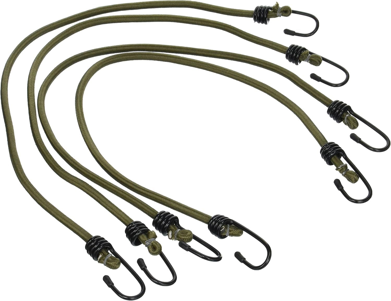 Pro Force Camcon Heavy Duty Bungee Cords (4 Pack), Olive