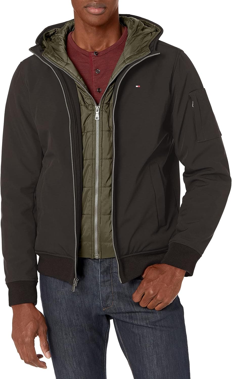 Tommy Hilfiger Men's Soft Shell Active Filled Bomber Jacket