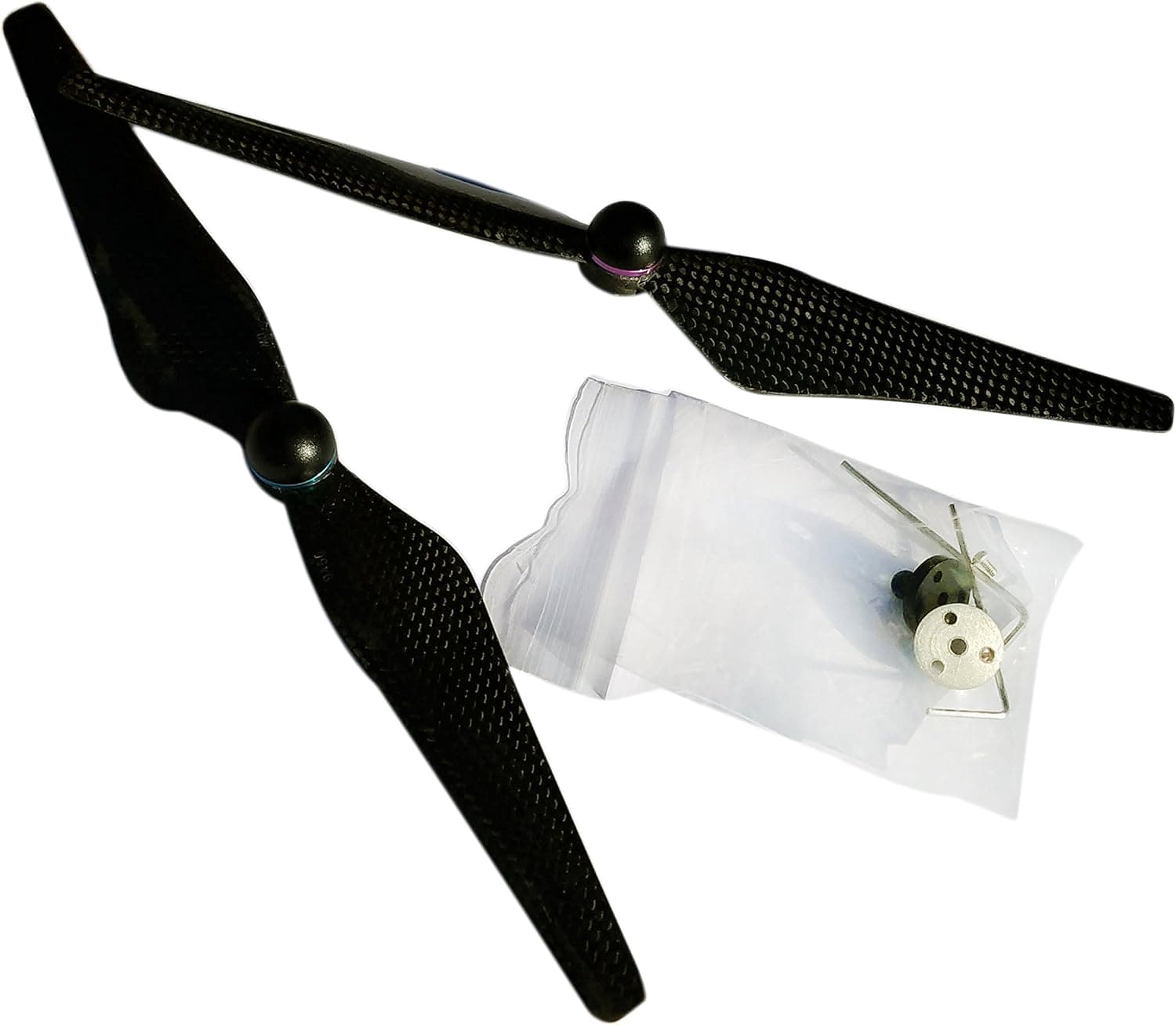AerialTEK - 1 Pair Upgraded Carbon Fiber Propeller for DJI Phantom 4. Aluminum Alloy Seat.Stronger, Lighter and Extremely Sharp Looking 2 Blades.