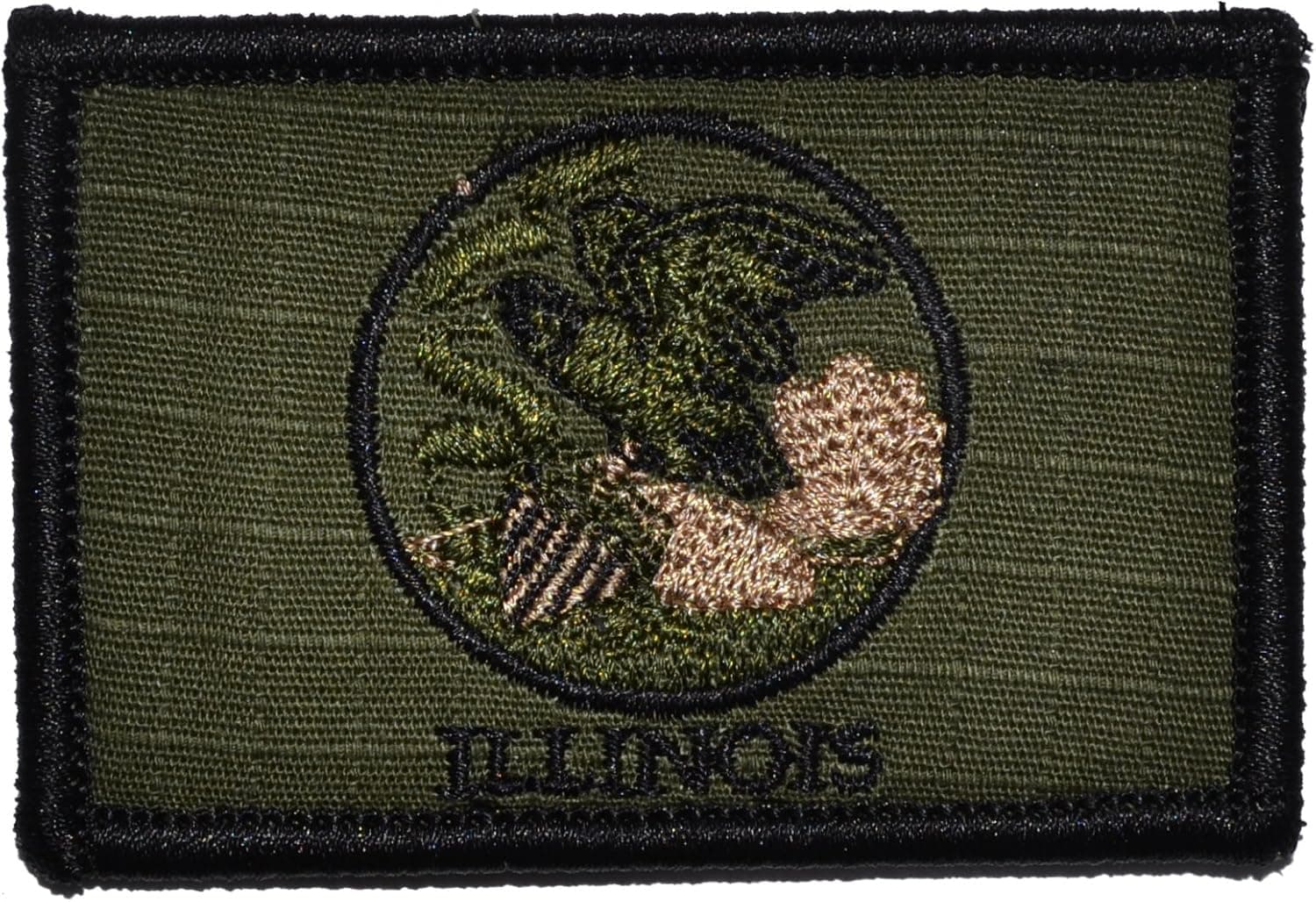 Illinois State Flag - 2x3 Patch (Olive Drab OD)