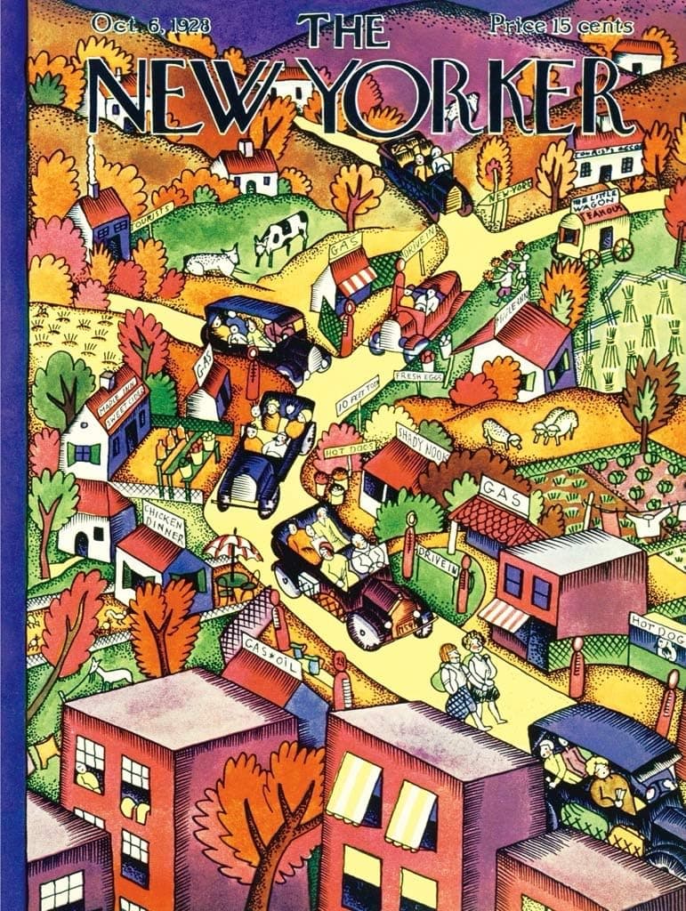 New York Puzzle Company - New Yorker Autumn Excursion - 1000 Piece Jigsaw Puzzle