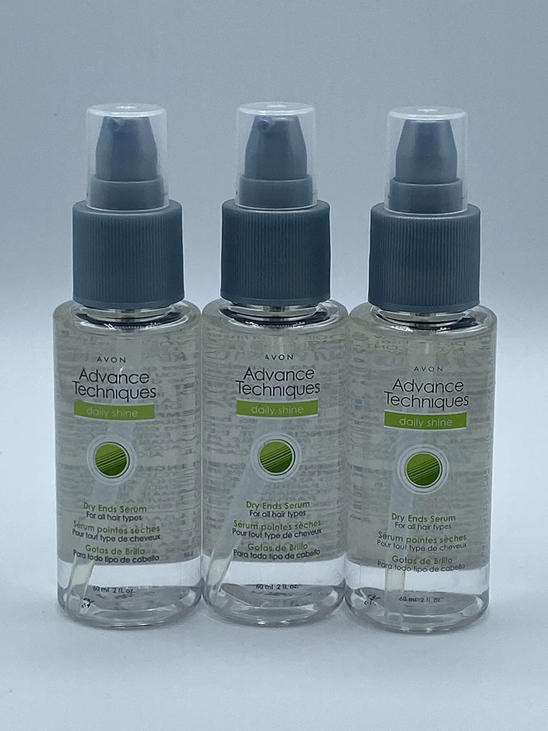 Avon Advance Techniques Daily Shine Dry Ends Serum Lot 3 Bottles