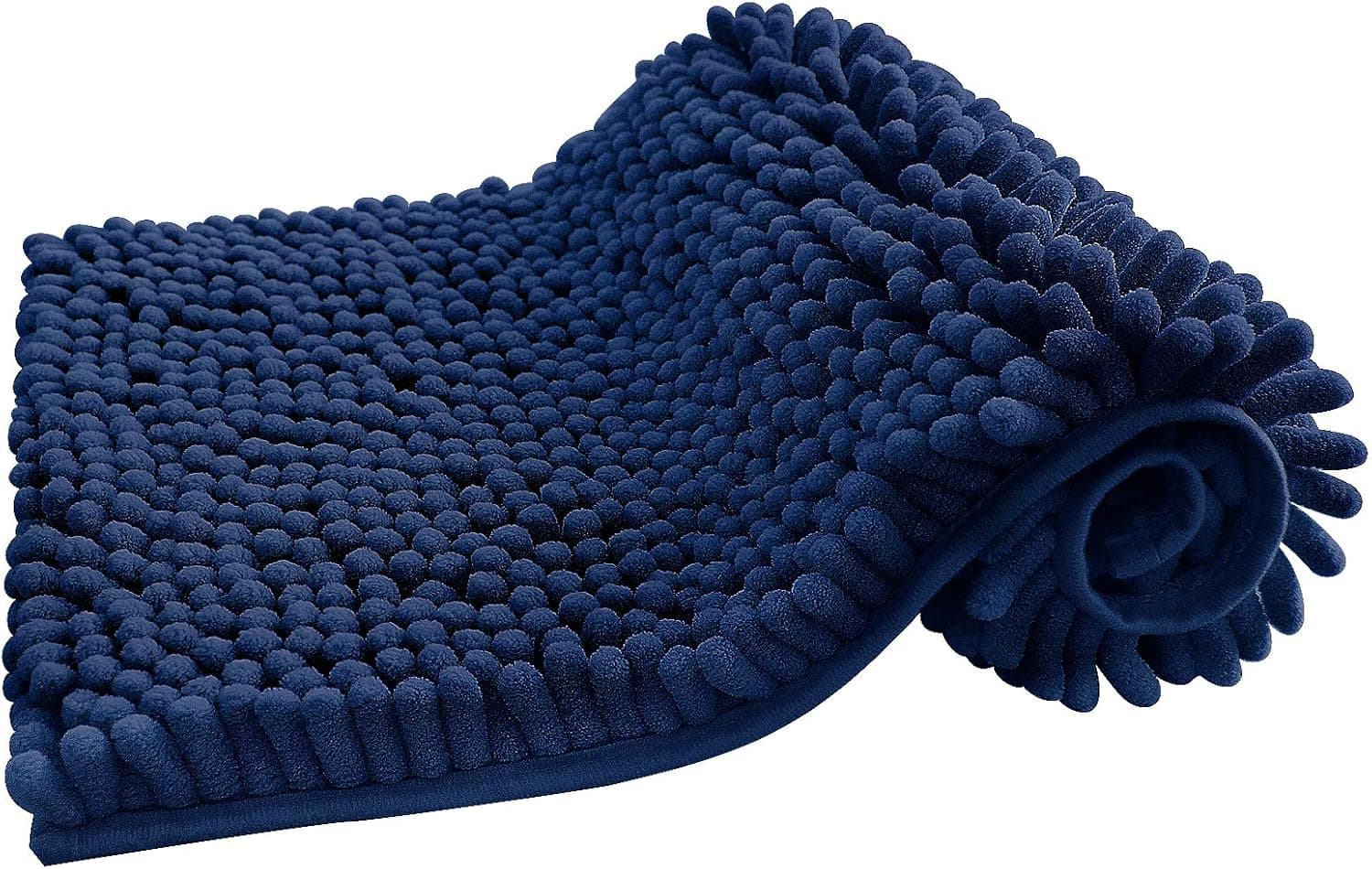 KHH Bathroom Rugs, Ultra Thick and Soft Texture Bath Rug Runner, 20"X48" Machine Washable and Absorbent with Fluffy Microfiber Bath Mats for Bathroom, Bedroom, Tub, Entryway, Floor & Pet, Navy Blue