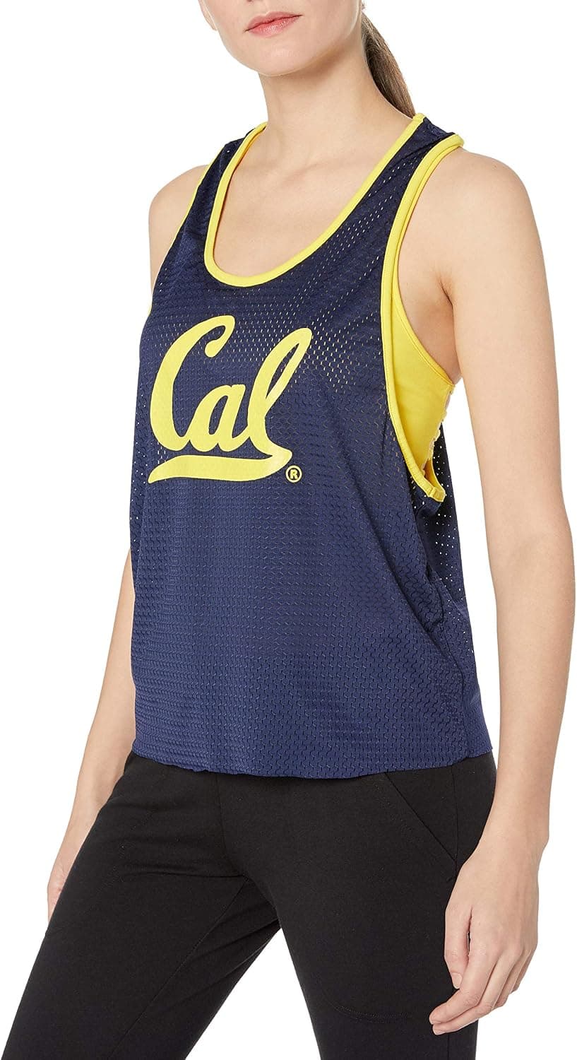 nuyu Women's Uc Berkeley-Mesh Tank W/Attached Sporty Bralette