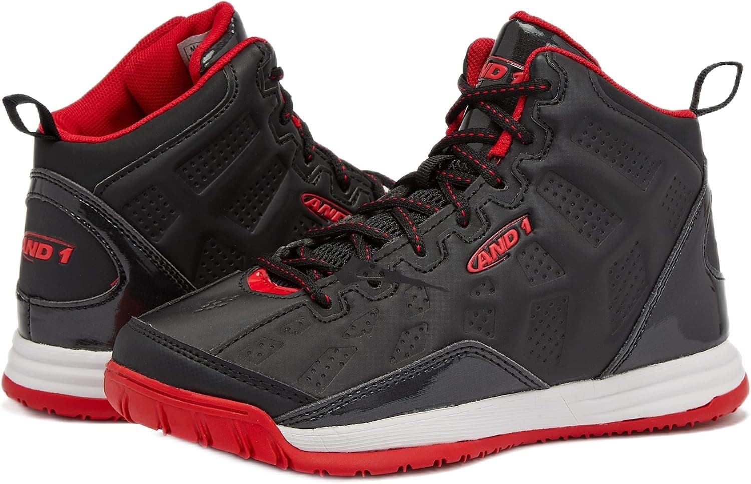 AND1 Showout Boys Basketball Shoes, Mid Top Cool Court Sneakers for Kids, Little Kid 1 to Big Kid 7