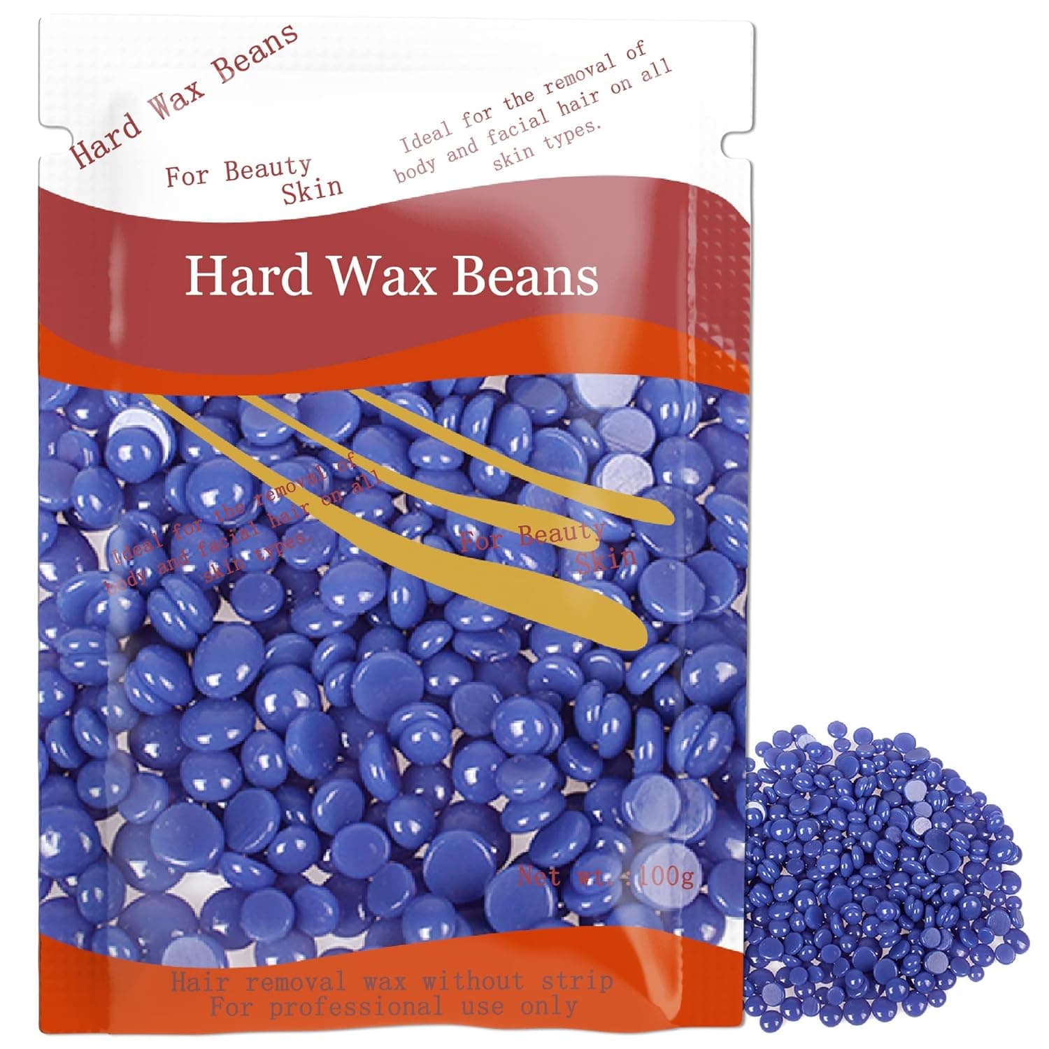 SULLMAR Wax Beads,Wax Beads,Hard Wax Beads, Wax for Painless Hair Removal Includes Hard Wax Beads (3.5 oz Hard Wax Beads)