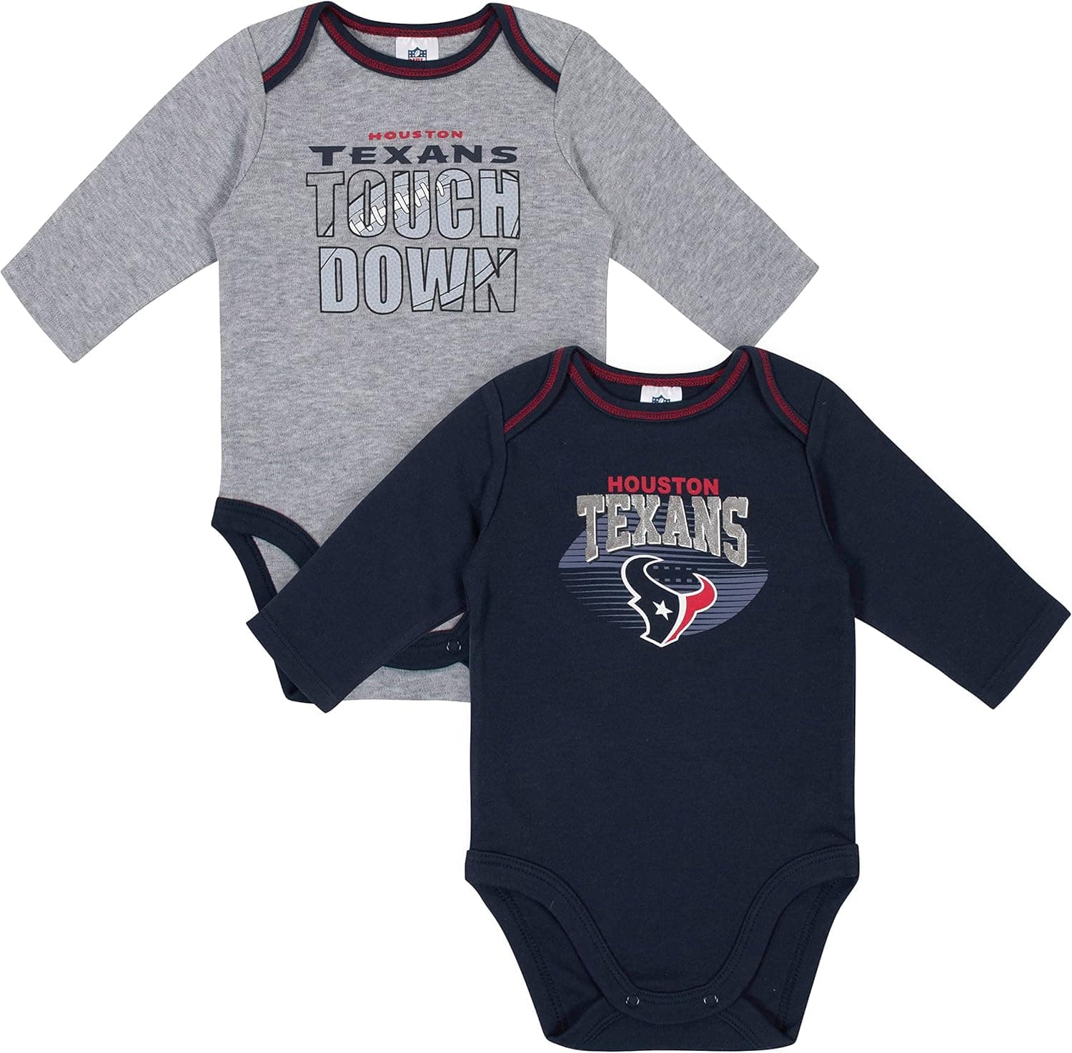 NFL boys 2 Pack Long Sleeve Bodysuit