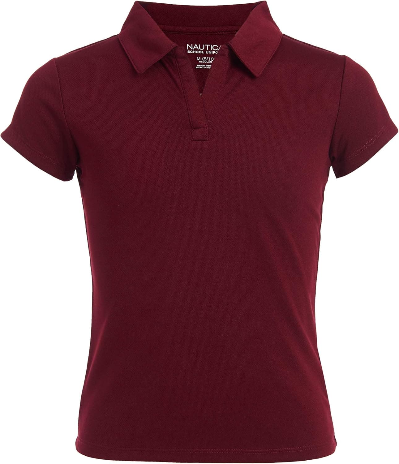 Nautica Girls' School Uniform Short Sleeve Performance Polo