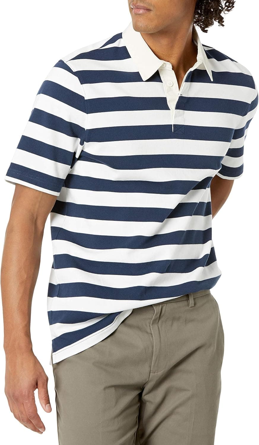 Amazon Essentials Men's Regular-fit Short-Sleeve Rugby Polo