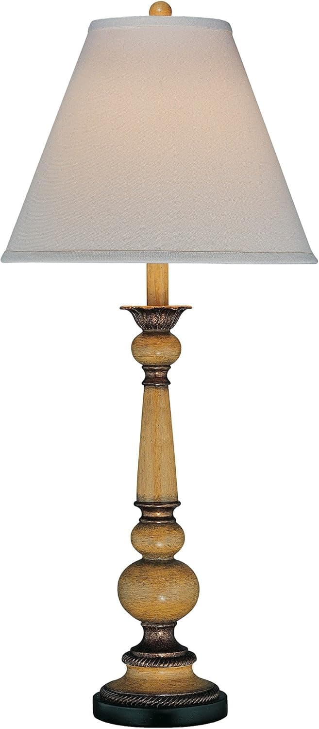 Lite Source C41106 Yahir Table Lamp, Painted with Fabric Shade