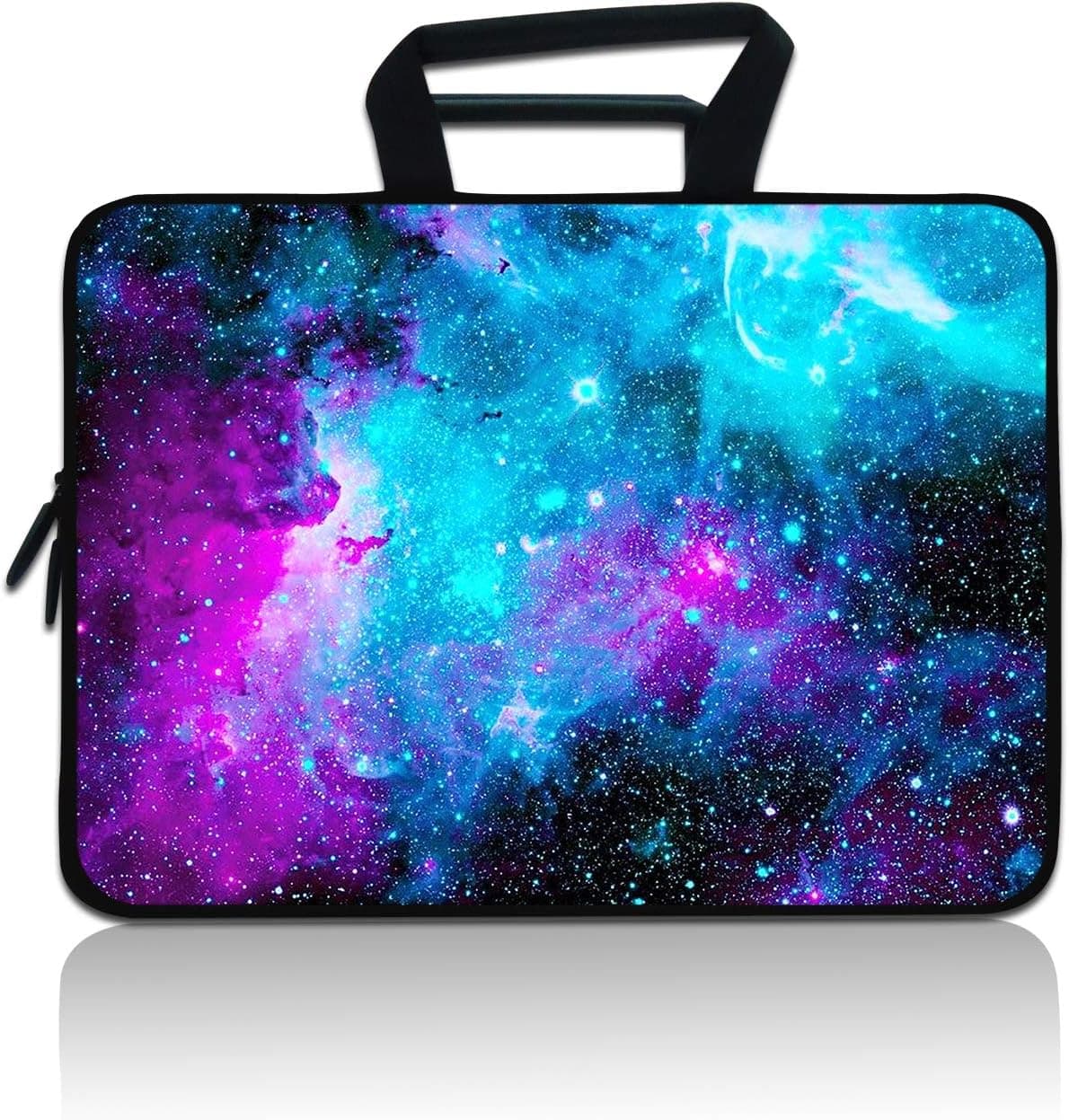 iLeadon 15-15.6 Inch Laptop Sleeve Case Protective Bag, Ultrabook Notebook Carrying Case Handbag for MacBook Pro 16"/15" 15.6" Dell HP ASUS Acer Samsung Chromebook Computer, Blue Purple Nebula