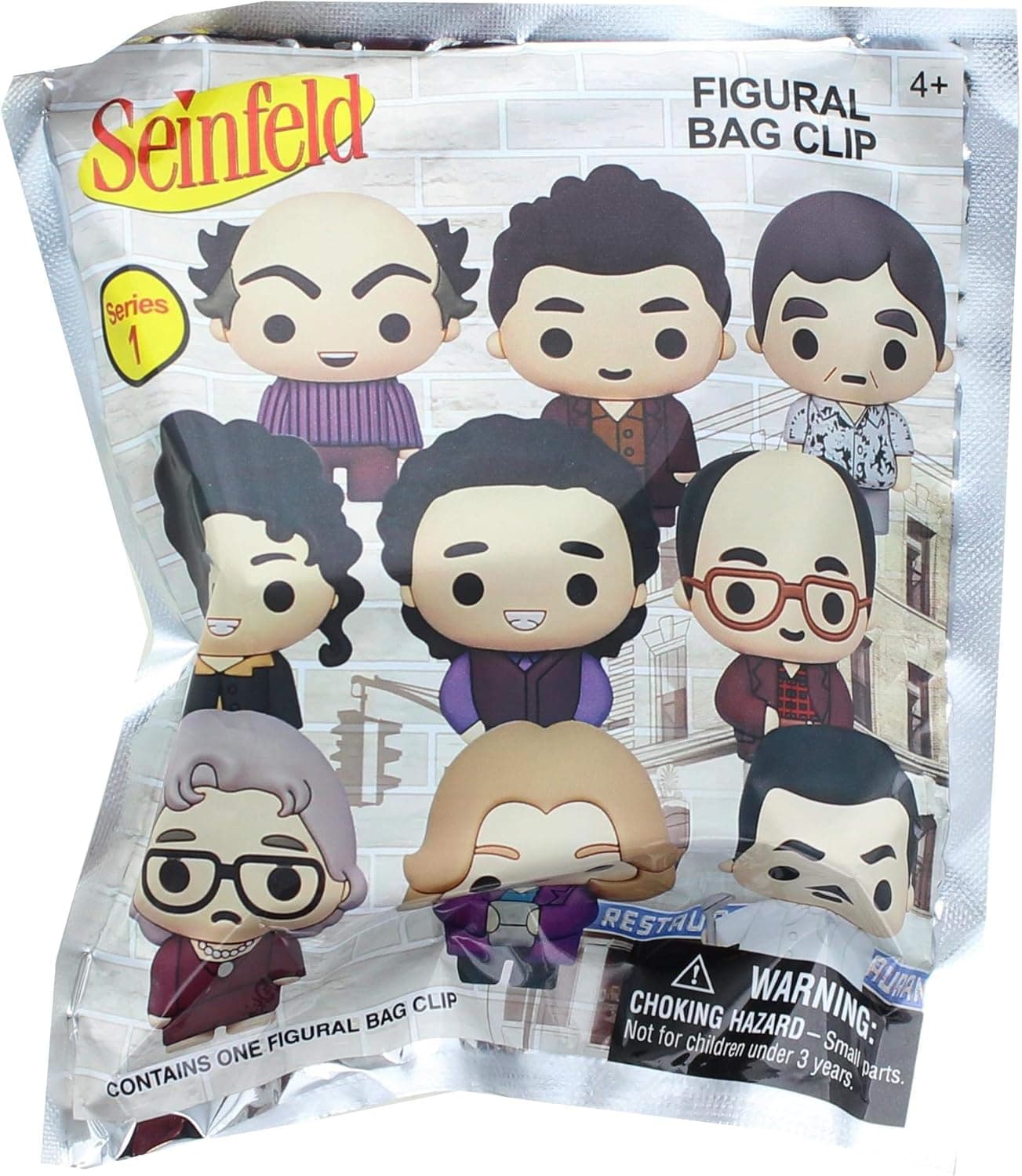 Warner Bros. Seinfeld 3D Foam Bag Clip in Blind Bag, Multi Color