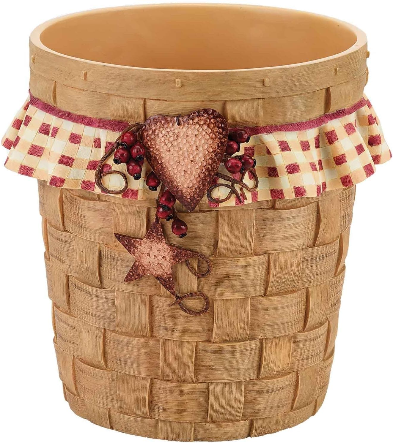 Avanti Hearts and Stars Waste Basket, Multicolored