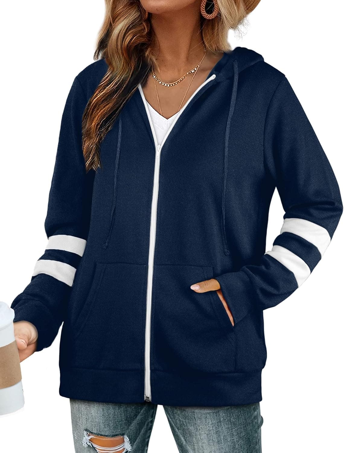 Bofell Womens Active Long Sleeve Zip Up Hoodies with Pocket Hooded Sweatshirts Jackets